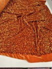 Orange Stretch Velvet Fabric Sparkly Spandex Costumes Dancewear