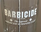 Vtg Barbicide Barber Shop  germicide   Disinfectant  Glass Jar King Research Inc