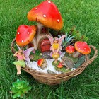 Fairy Garden - Mushroom House Set  6-piece Set 