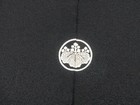 Japanese Vintage Kimono Black Tomesode Silk Gold Embroidery Five Crest Eb-821