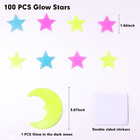 Glow In The Dark Stars Stickers 100 Pcs Luminous 3d Ceiling Wall Decals