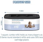 6 Packs Jumbo Square Refills Disposal Bags Refill Compatible With Diaper Genie
