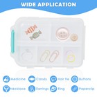 10 Compartments Travel Pill Organizer With 175 Labels Moisture-proof Pill Case