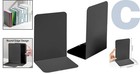 Heavy-duty L-type Bookends - Black Metal  Non-skid Support For Home   Office