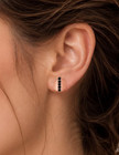 Black Diamond Women s Fancy Gift Stud Earrings 14k Rose Gold Plated Lab-created