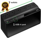 600va 330w Ups Battery Backup 7 Outlets Usb Charging Surge Protector Home Office