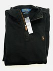 Polo Ralph Lauren Mens Estate Rib Quarter-zip Pullover Sweater Black Large Nwt
