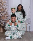 New Family Christmas Pajamas Set Mother Father Kids Matching Outfits Allover 