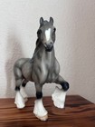 Breyer Classic Shire A Dapple Grey Draft Horse Blue White Gold Ribbons  627