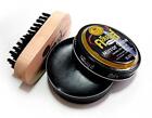 3 X Kleen Shoe Black Mirror Shine Care Polish Wax Cream Brush Clean Leather Bag