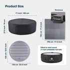 Relxtime Insulated Energy-saving Cover Set For Round 71-inch Inflatable Hot Tubs