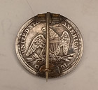 Love Token - 1891 Seated Liberty Quarter Engraved Us Coin Silver