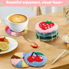 Punch Needle Coasters Kit casual Punch Needle Embroidery Complete Kits For Adult