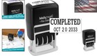 12- Self-inking Office Date Stamp - Smooth Operation  Black Ink Impressions