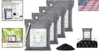 Natural Bamboo Charcoal Air Purifying Bags - 4 Pack  200g Each  Odor Eliminator