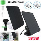 Solar Battery Charger Micro Usb type-c Charging Solar Panel For Security Camera