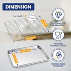 Baking Sheet Pan With Rack Set Stainless Steel 9 In Silver For Oven Cook