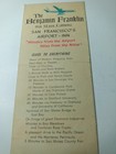 The Benjamin Franklin Hotel San Mateo California Vintage Brochure Cartoon Style 