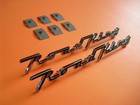 2 Harley Roadking Flhr New Front Fender Emblems  6 Speednuts Nameplates