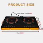 2400w Portable Electric Cooktop Countertop Dual Burner Stove Hot Plate Cooker Us