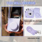 For Fujifilm Instax Mini 12 Case Purple  Camera Cover   Free Photo Album