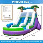 Ozis 23ft Large Purple Commercial Grade Water Slide Inflatable With Pool  950w 