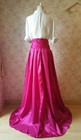Black pink High Waist Partywear Skirt With Pocket  Evening Skirt  Holiday Outfit