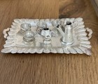 Vtg Antique Mexican Silver Lot Of 12 Pieces Tea Set For Miniature Dollhouse