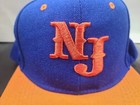 Rare New Jersey Nj Jersey Snapback Cap Milb Mlb Blue Orange