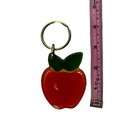 Vintage 80s 90s Red Apple Keychain