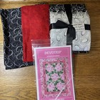 Devoted Quilt Kit 48 x62  Pattern   Fabric Throw Twin Black red New  no Backing 