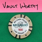 Bellagio Resort   Casino - Las Vegas Nv - Tournament Poker Chip 100 Ncv - 1 Chip