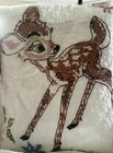 Vintage Disney Bambi Baby Crib Quilt Hand Stitched Cross Stitch Paragon 35 x57 