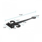 Wrought Iron Strap Hinge Fleur De Lis Heavy Duty 15-1 2    Set Of 6 Rensup