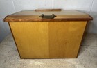 Vintage Union Made Usa Portable Folding Podium Writing Desk Wood Mcm Handle