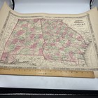 1865 Georgia   Alabama By Johnson Ward - Beautiful Antique Map 26 6  X 18 
