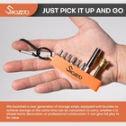 Screwdriver Bit Holder 10 Hole With Carabiner  1 4  Hex Drill Organizer  6 Pcs