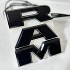 2019   2023 Ram 1500 Led Lighted Grille Emblem     Black Finish Illuminated Front Ba