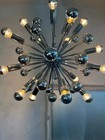 Vintage Chrome Sputnik Chandelier 1970 s Pendant Chromed Space Age Atomic Design