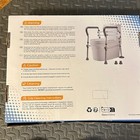 Toilet Frame Adjustable Width   Height Arms  330 Lb Capacity  Gray