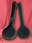 Vintage Semi Hard Shell Banjo Case 14    Diameter Velvet Interior Black Yellow