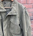 Vintage Military Army Green Jacket Lined Distressed Hooded Vietnam Era 