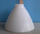 Vintage Cased Glass 8  Waffle Texture Ceiling Hang Bell shade Floor Lamp 2  Fitt