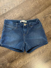 Levi s Blue Shorty Short Jean Shorts- Adjustable Waist-girls Size 8