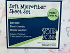 New Your Zone Twin Xl Size Microfiber Sheet Set Pink Purple Blue Unicorn Design