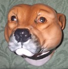Vintage Staffordshire Bull Terrier Plaque Handpainted Ceramic Elite Potteries