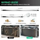 Pyqpyq 47    24  Radiator Cleaning Wand 2-piece Set  4500 47in-24in  Black
