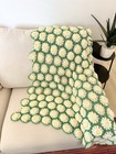 Handmade Crochet Daisy Flower Afghan Blanket Throw 34   x44    Granny Square
