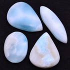 4 Pcs Natural Larimar Top Quality 25mm-38mm Cabochon Untreated Loose Gemstones