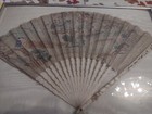 1750s Hand Painted Paper Fan Bone Intricate Details Framed A  Thomas Parliament
